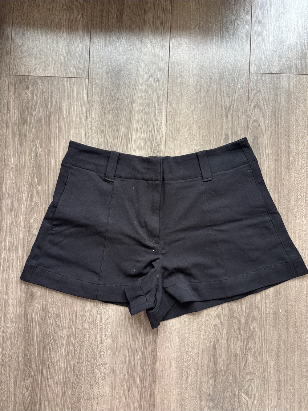 American Eagle Outfitters Black High-Waist Trouser Shorts